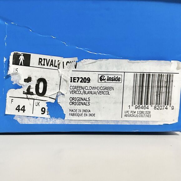 Adidas Rivalry Low “Collegiate Green” Men’s Size 10 Lifestyle Sneakers - Picture 9 of 9